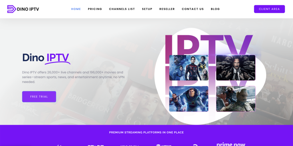 dino iptv provider website
