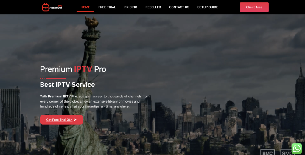 premium iptv pro provider website