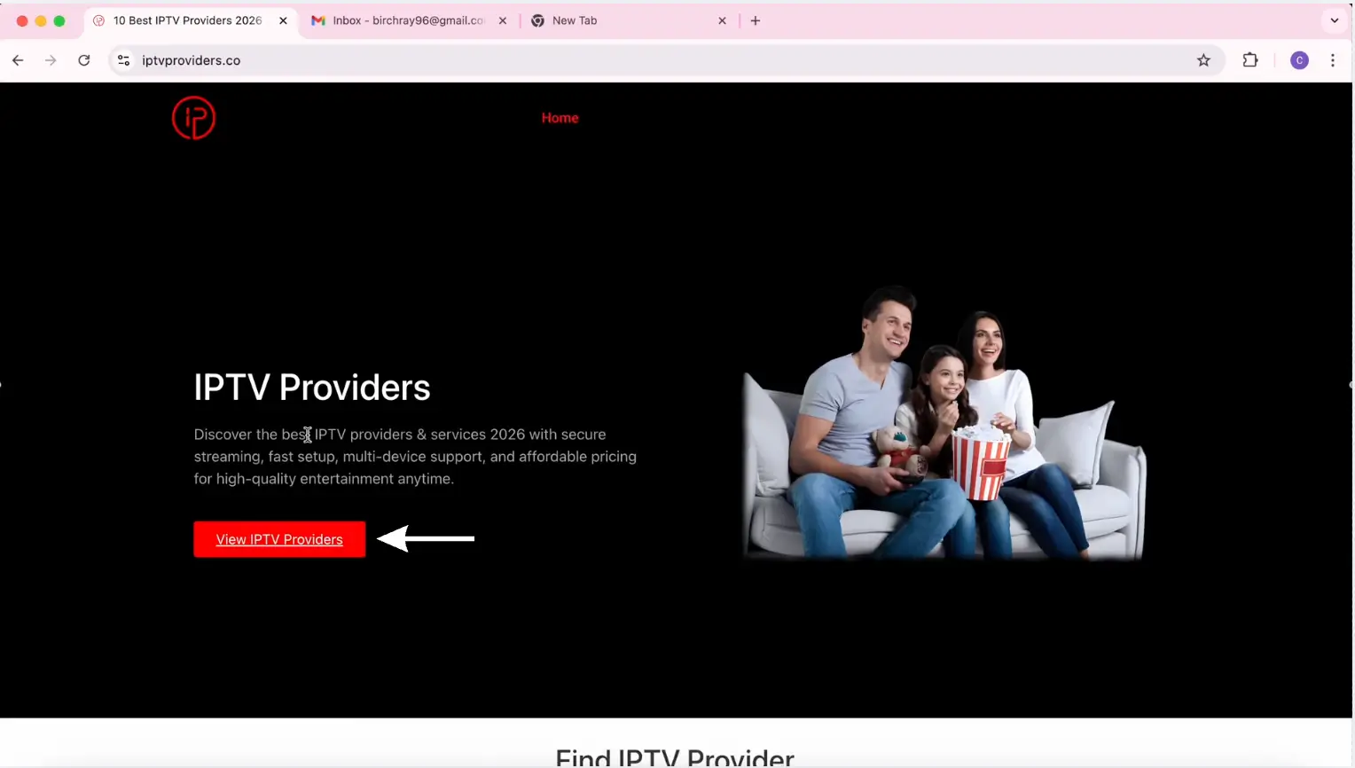 Go to the homepage and click List Providers