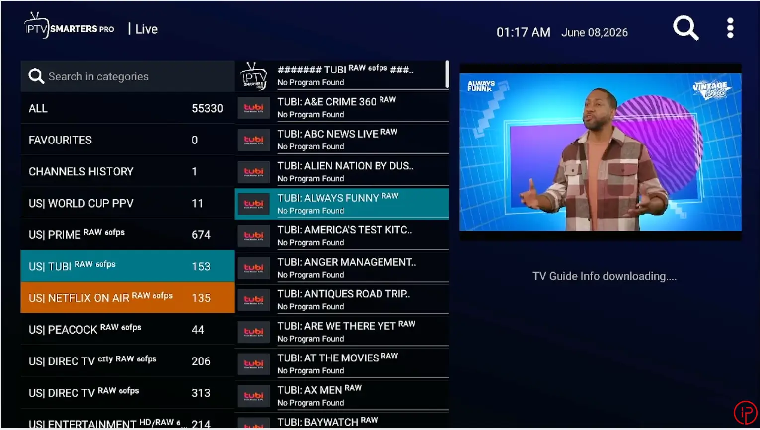 Start streaming your favorite live channels, movies, and TV series